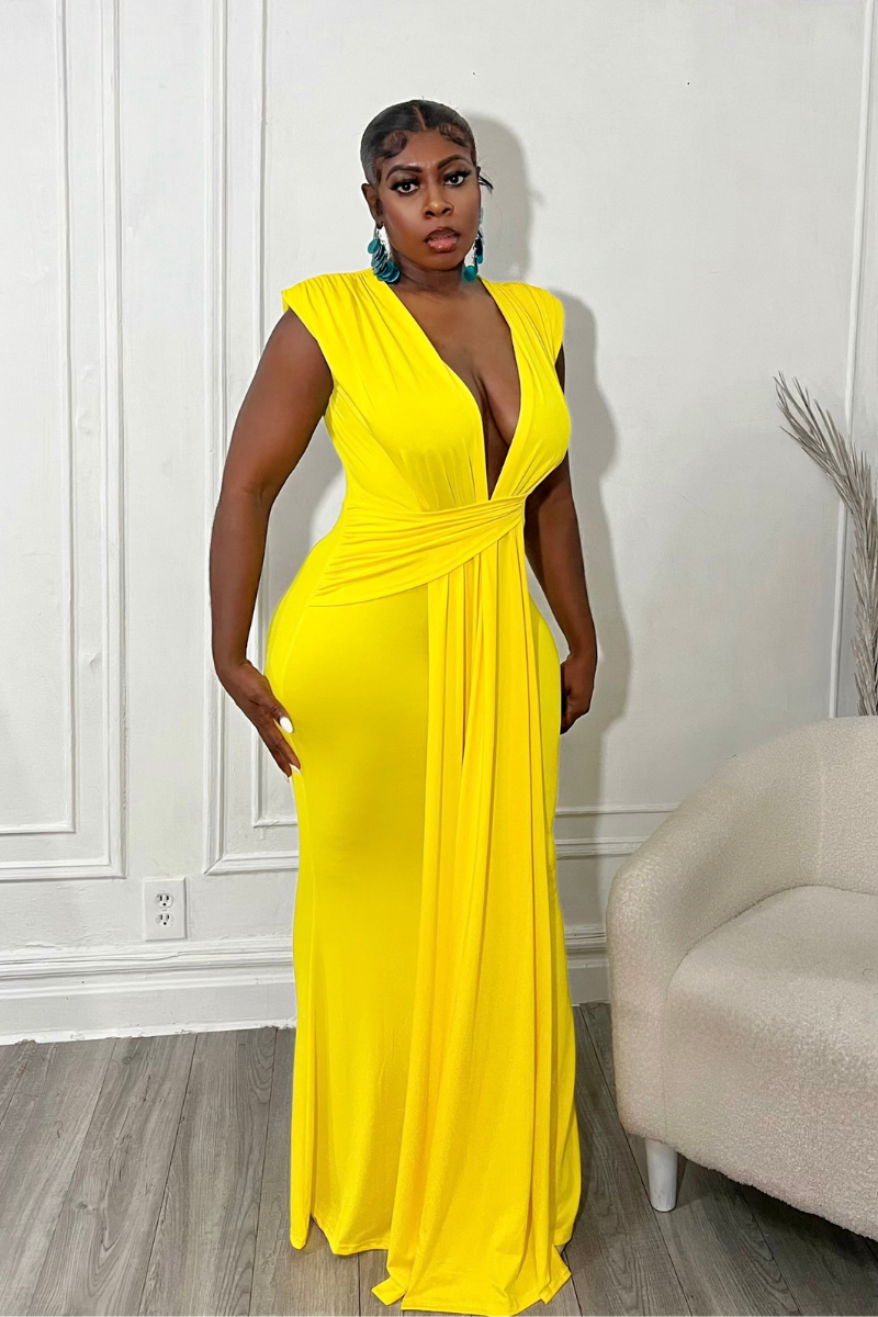 LEMON DROP MAXI BODYCON DRESS