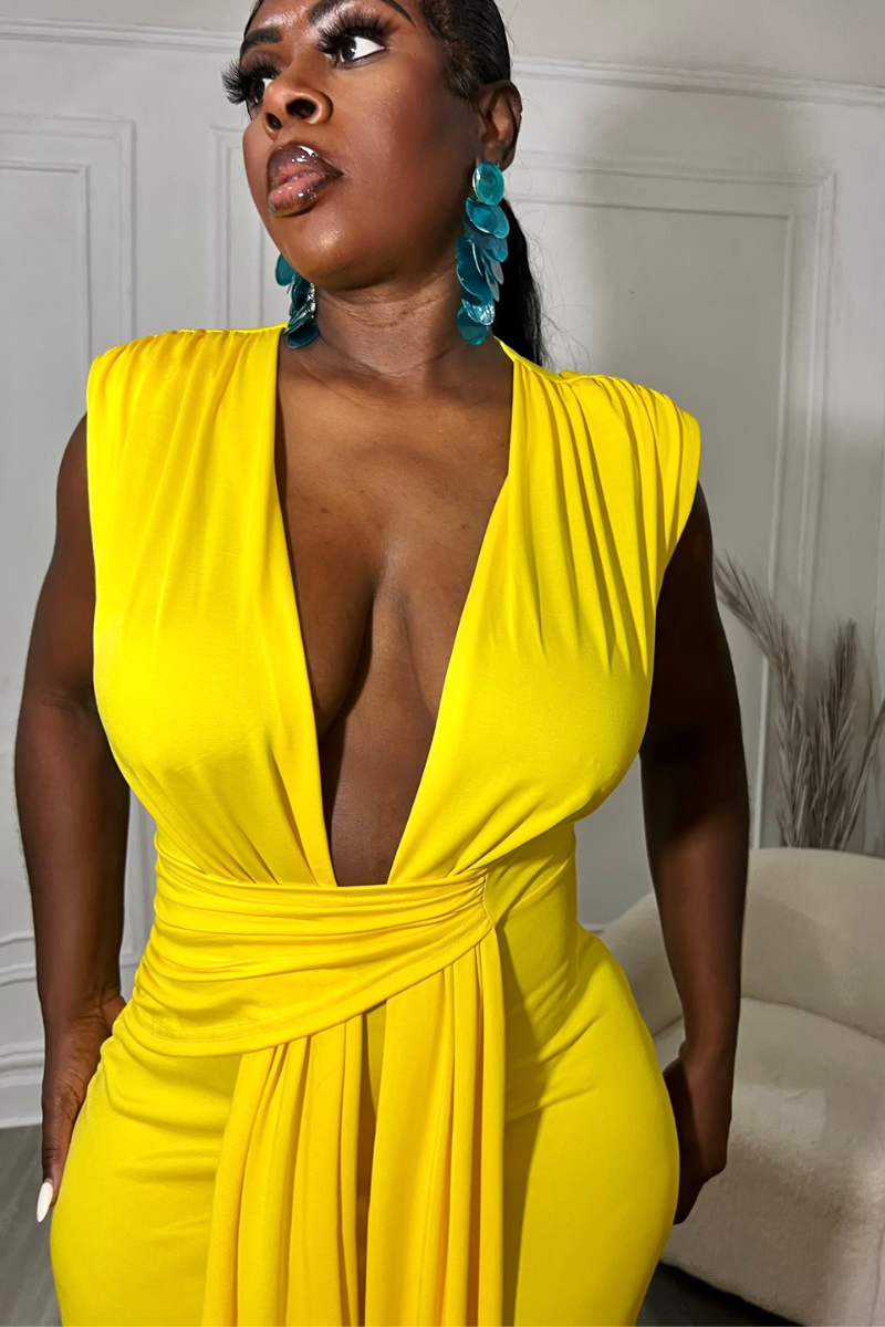 LEMON DROP MAXI BODYCON DRESS