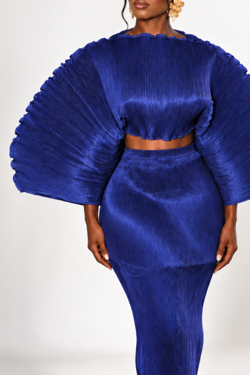 CLAUDINE SKIRT SET (BLUE)