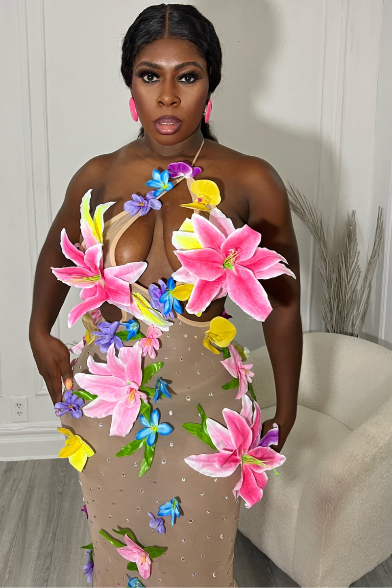 ALORA BEDAZZLED DRESS