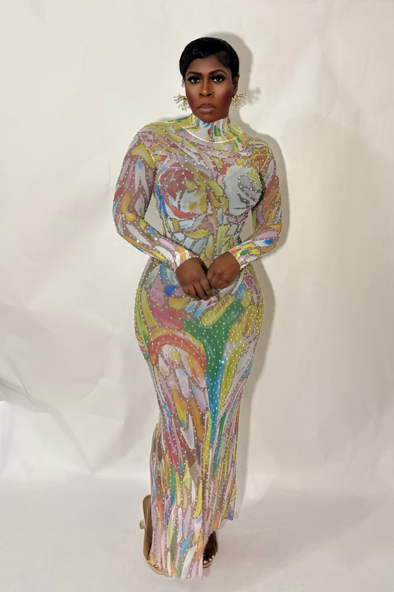 NOEMI BEDAZZLED DRESS