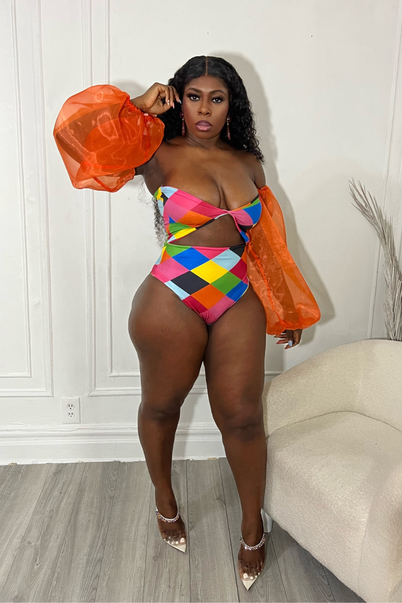 DAMIER BUBBLE SWIMSUIT