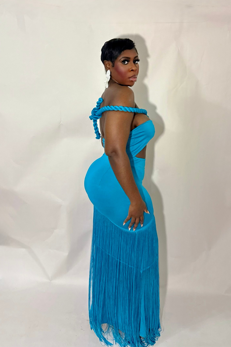 CANNES TASSEL FRINGE DRESS