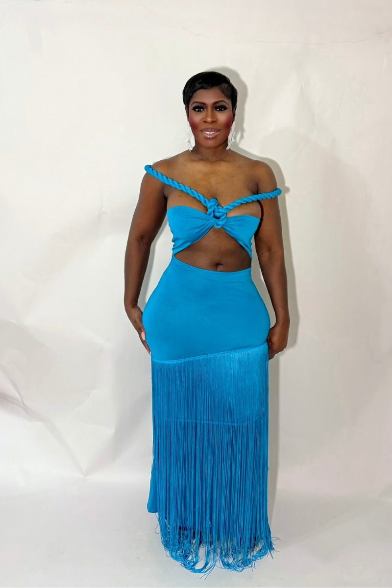CANNES TASSEL FRINGE DRESS
