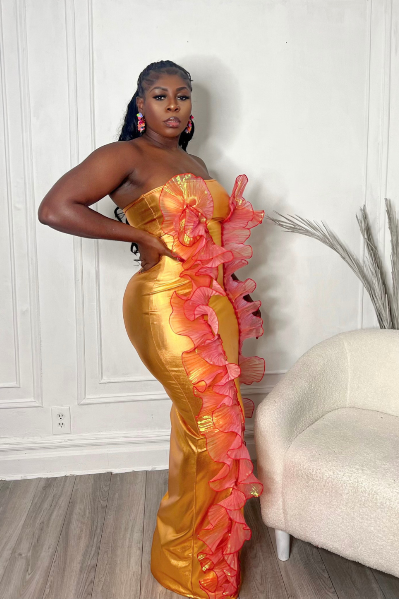 JEWEL METALLIC DRESS