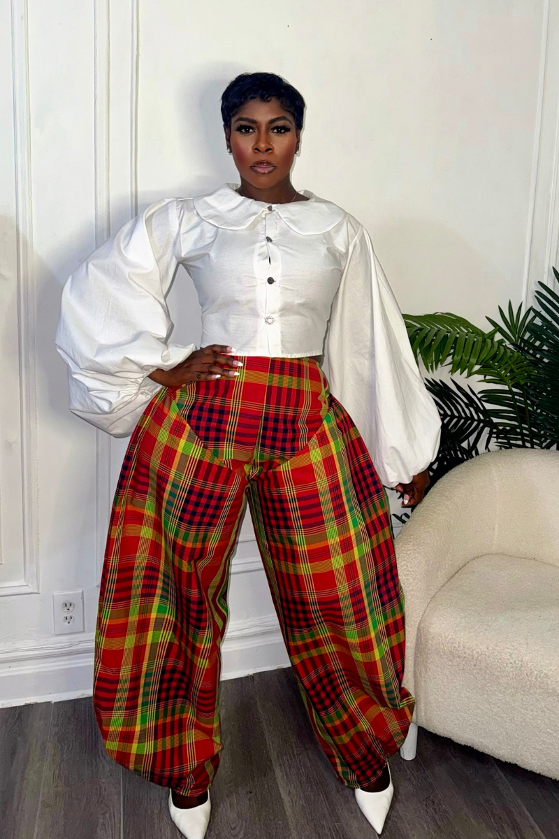 TALLUA PRINT BARREL PANTS