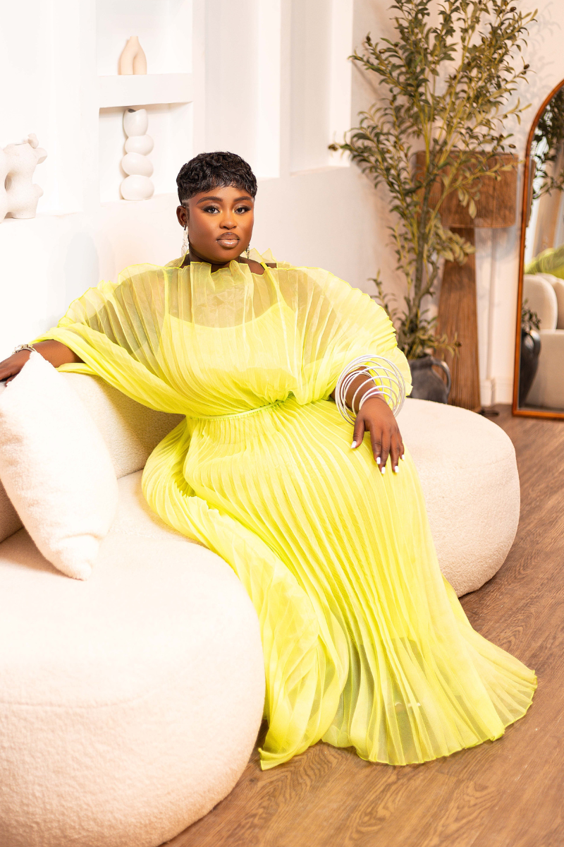 IRIDA PLEATED MAXI DRESS (GREEN)