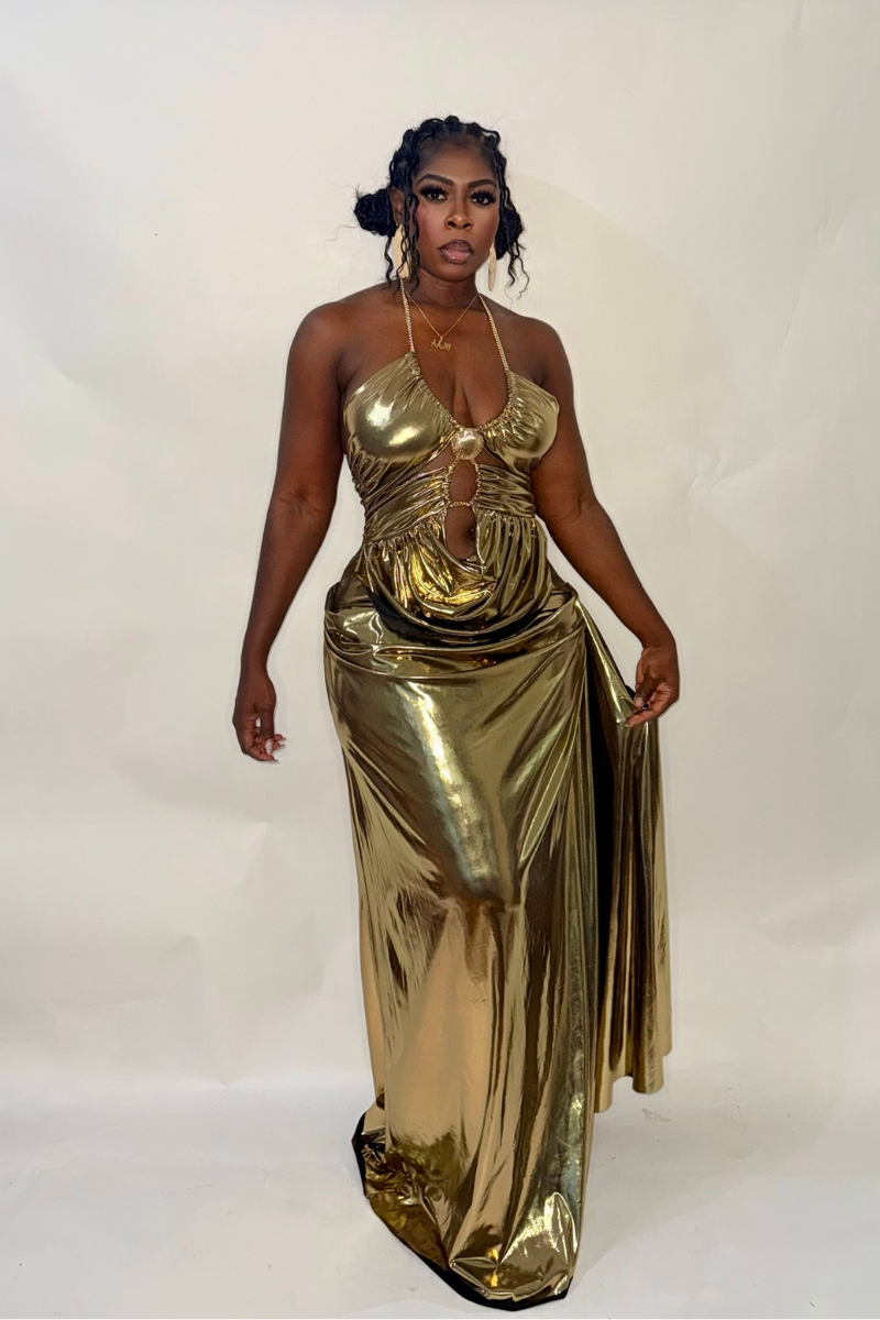 MARAYA GOLD DRESS