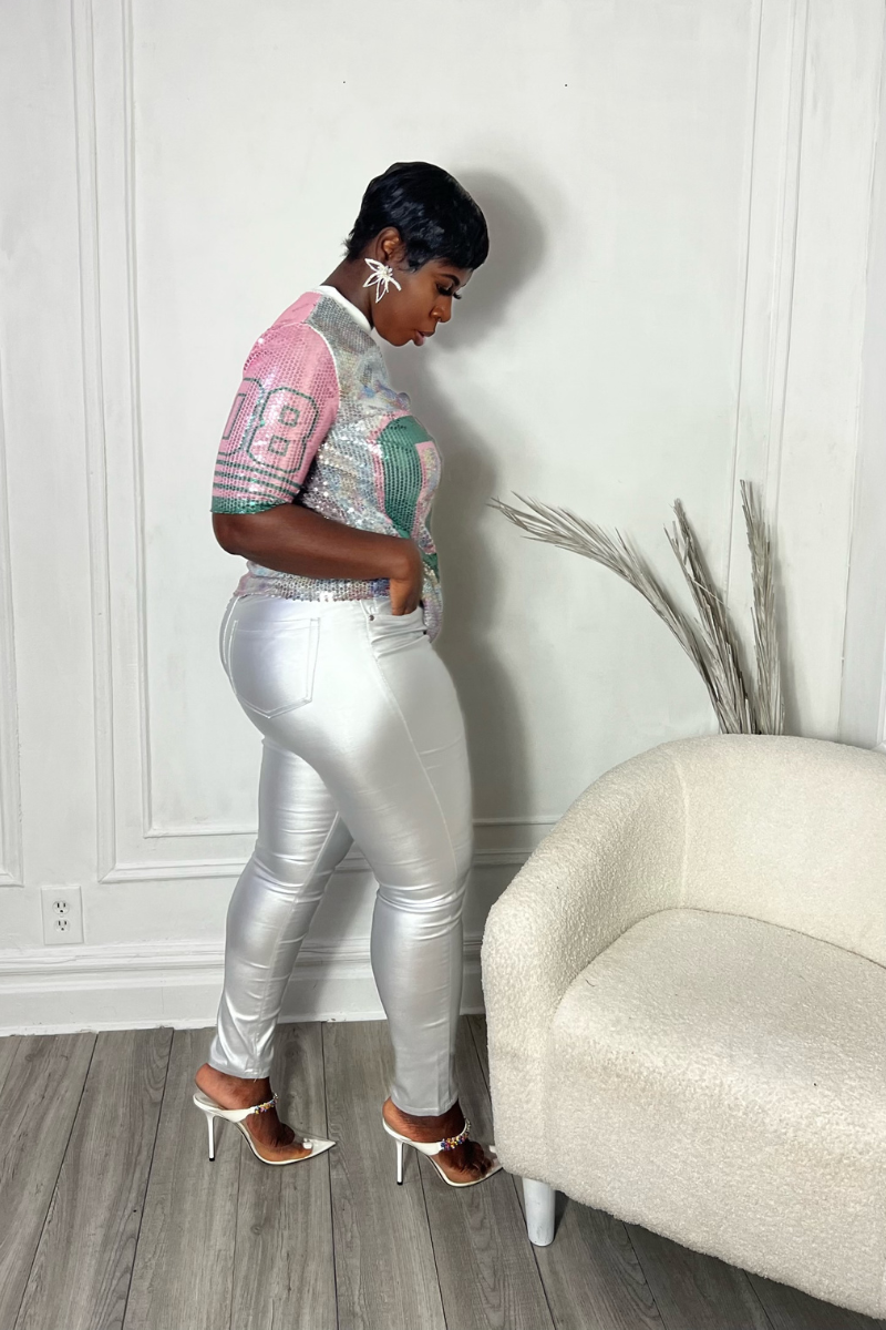 KODAK SEQUIN JERSEY TOP