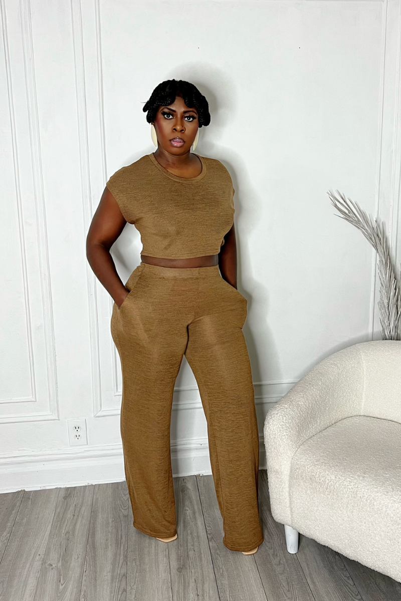 BROWN SHADES PANT SET