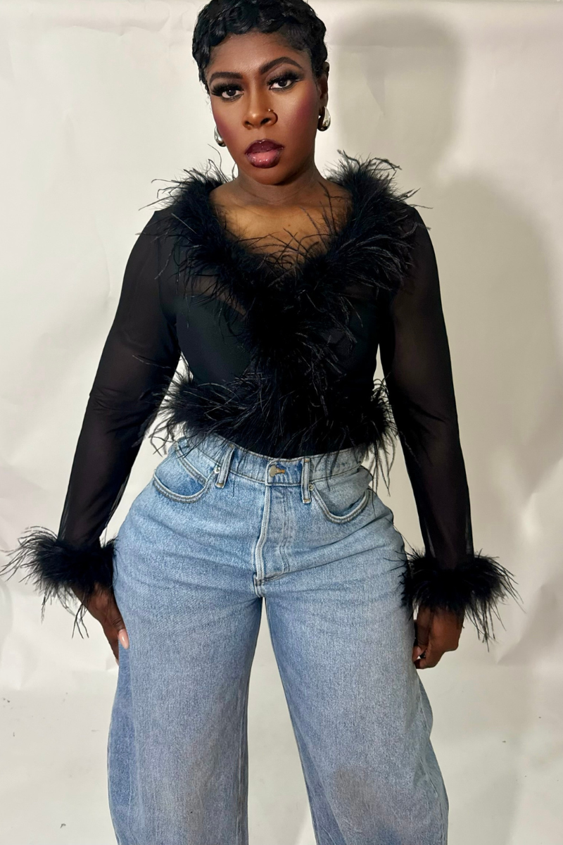 JOLIE FEATHER TOP