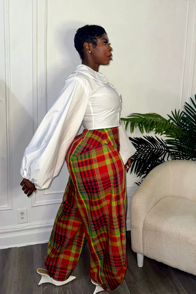 TALLUA PRINT BARREL PANTS