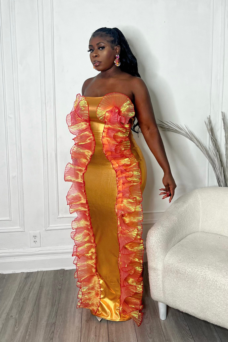 JEWEL METALLIC DRESS