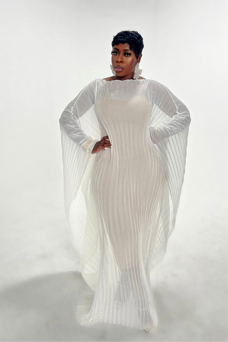 GWYNETH PLEATED MAXI DRESS