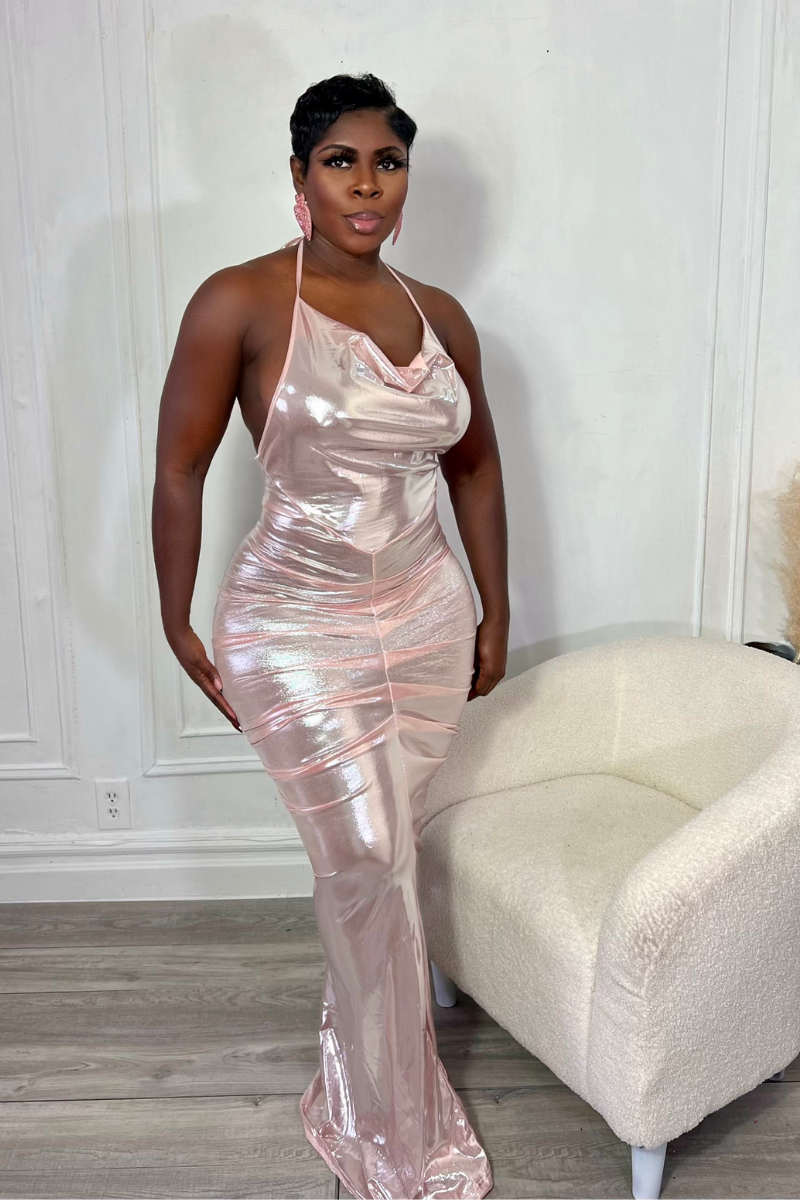 FIRST IMPRESSION MAXI DRESS (BABYPINK)