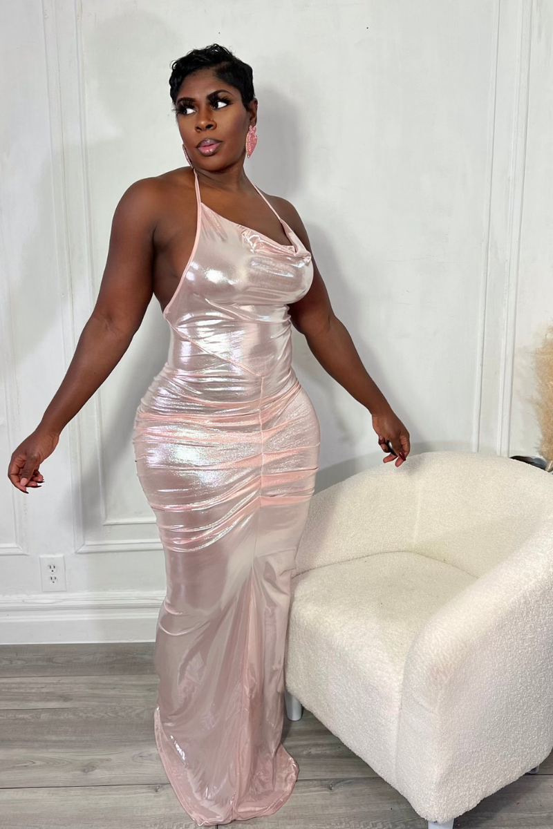 FIRST IMPRESSION MAXI DRESS (BABYPINK)