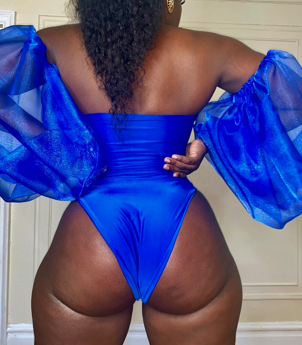BLEU BUBBLE SWIMSUIT