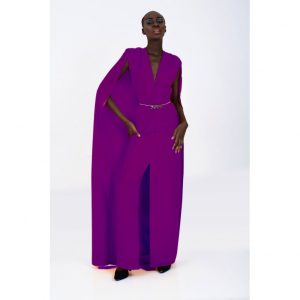 PURPLE CAPE DRESS