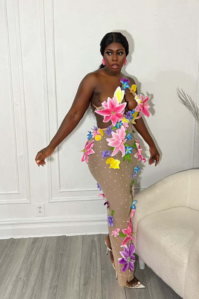 ALORA BEDAZZLED DRESS