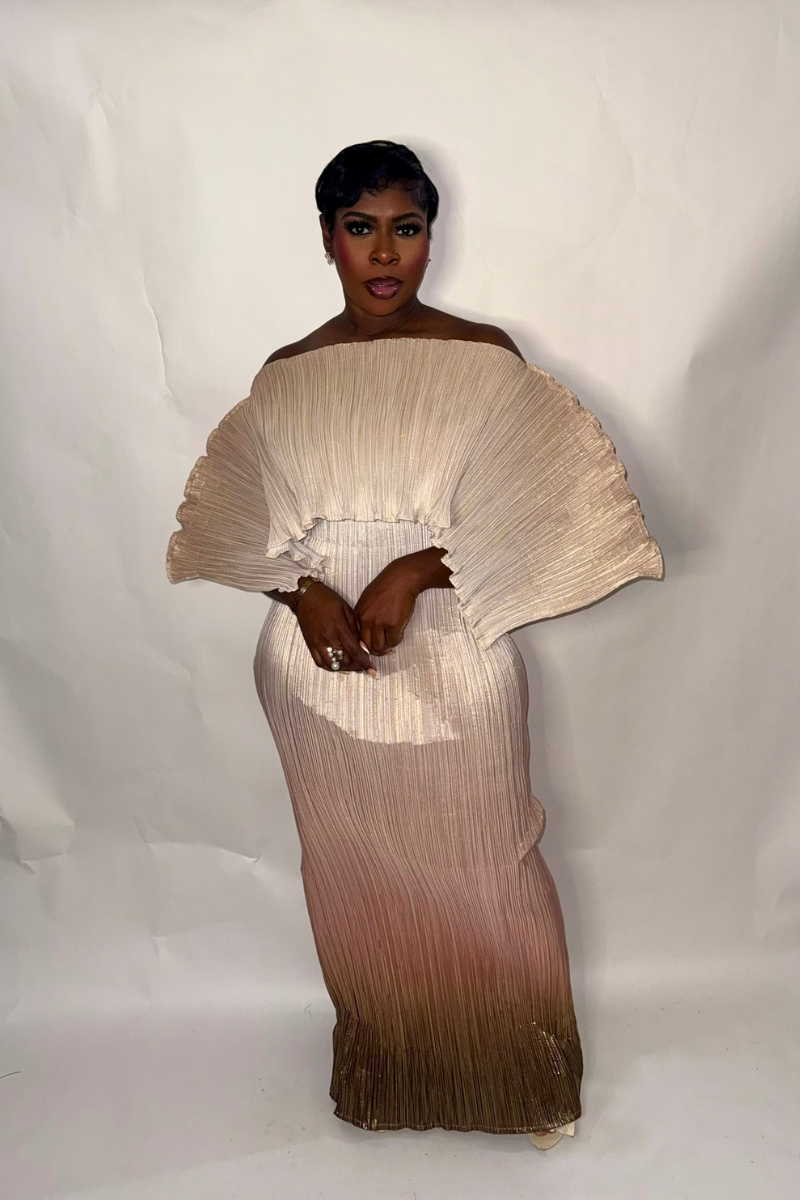 SWAN OMBRE DRESS