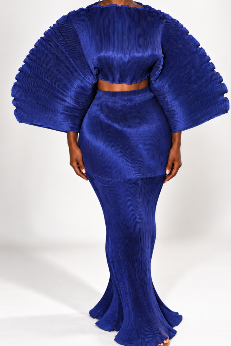 CLAUDINE SKIRT SET (BLUE)