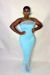 ANISSA DRESS (TURQUOISE)