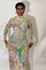 NOEMI BEDAZZLED DRESS