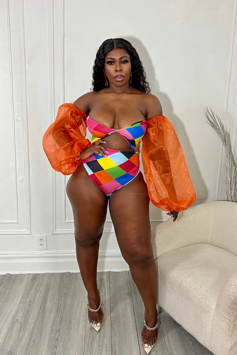 DAMIER BUBBLE SWIMSUIT