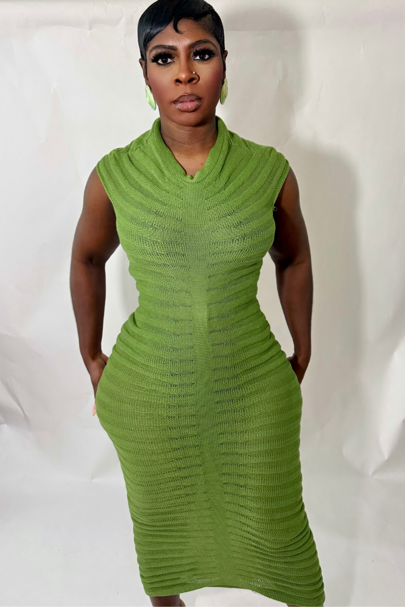 BARCELONA KNIT DRESS (GREEN)
