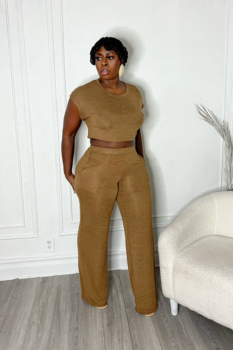 BROWN SHADES PANT SET