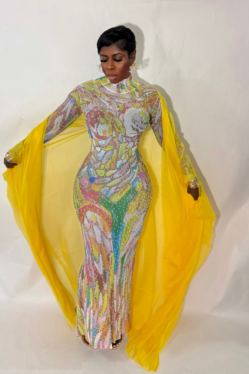 NOEMI BEDAZZLED DRESS