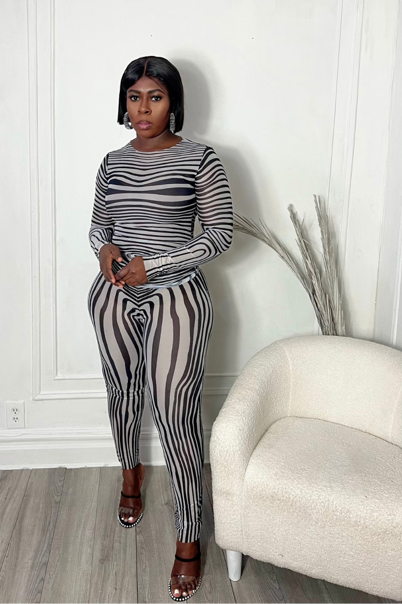 ZENNA MESH PANT  SET