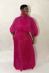 IRIDA PLEATED MAXI DRESS (FUCHSIA)