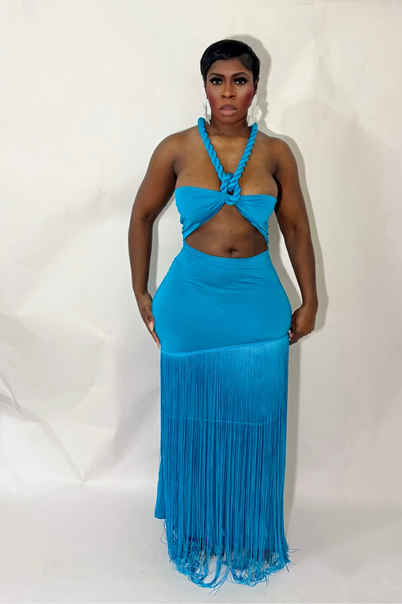 CANNES TASSEL FRINGE DRESS