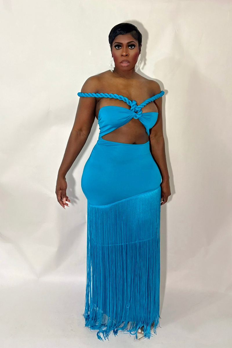 CANNES TASSEL FRINGE DRESS