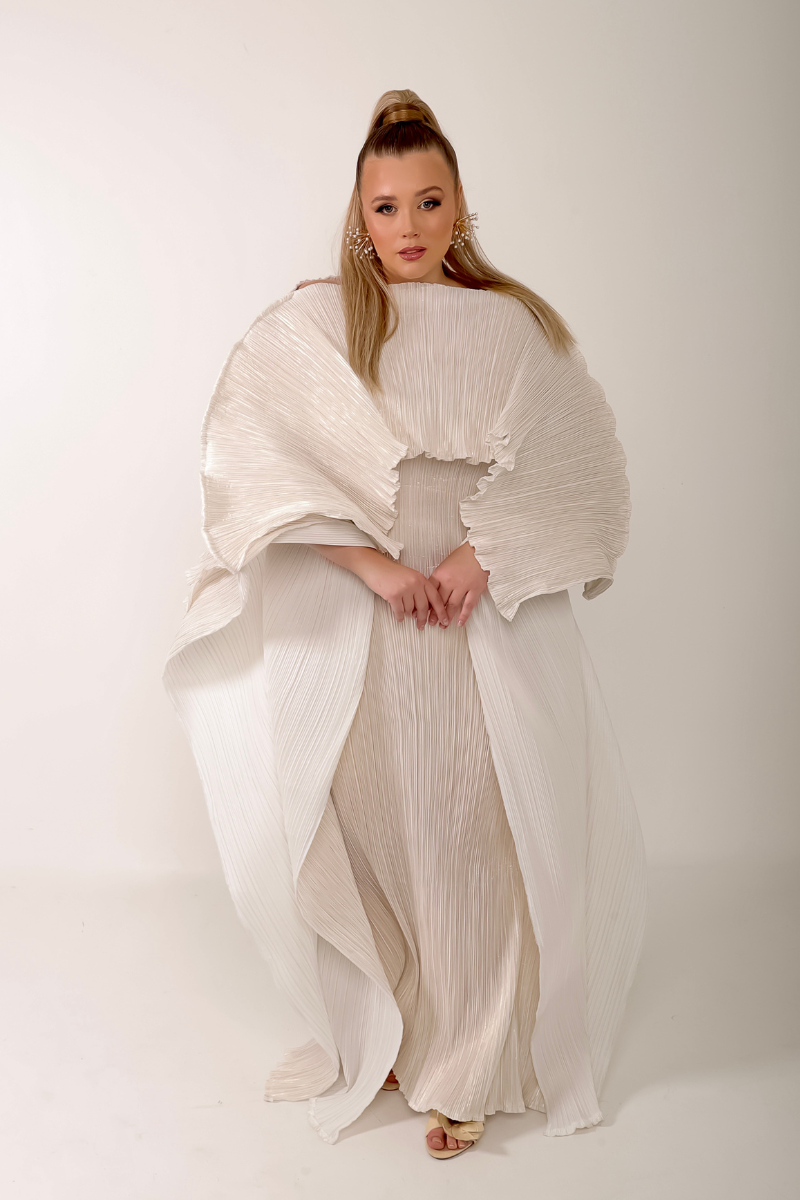 ANIRA PLISSE MAXI DRESS