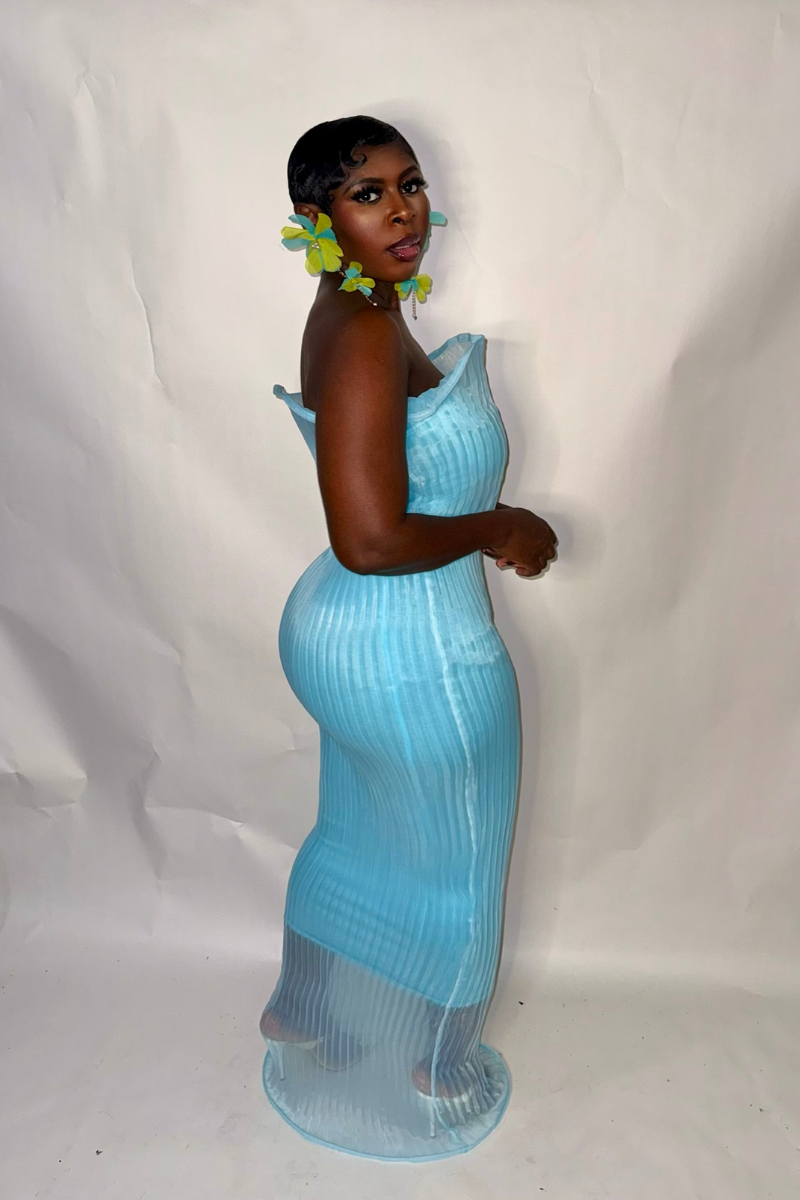 ANISSA DRESS (TURQUOISE)