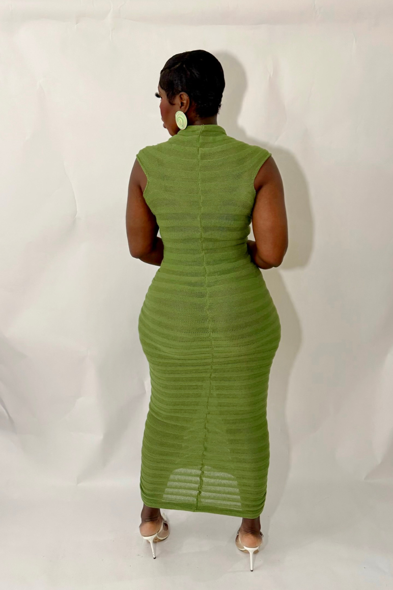 BARCELONA KNIT DRESS (GREEN)