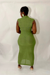 BARCELONA KNIT DRESS (GREEN)