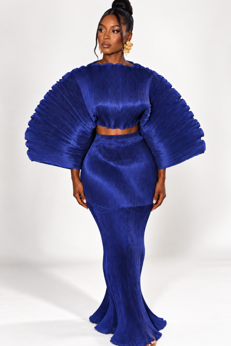 CLAUDINE SKIRT SET (BLUE)