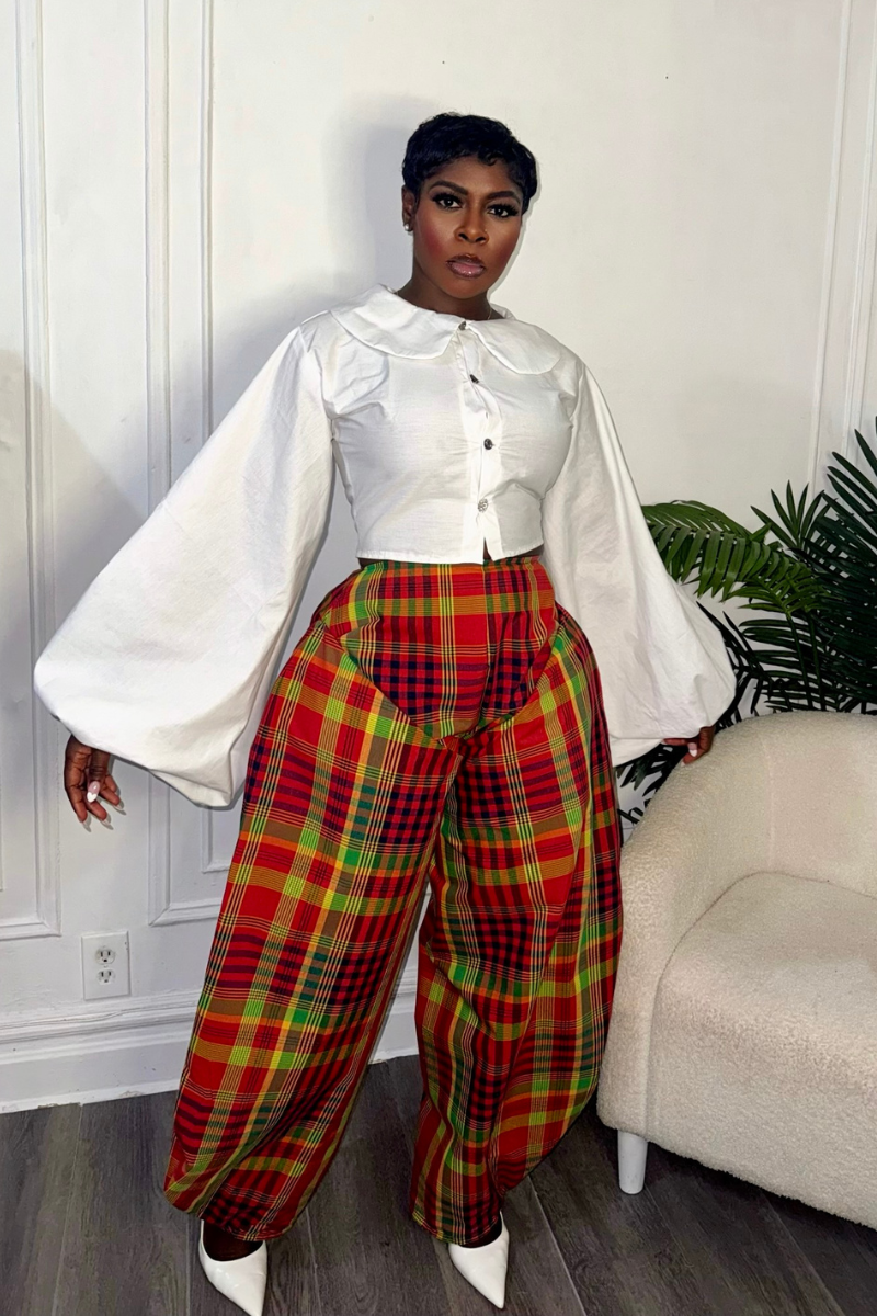 TALLUA PRINT BARREL PANTS