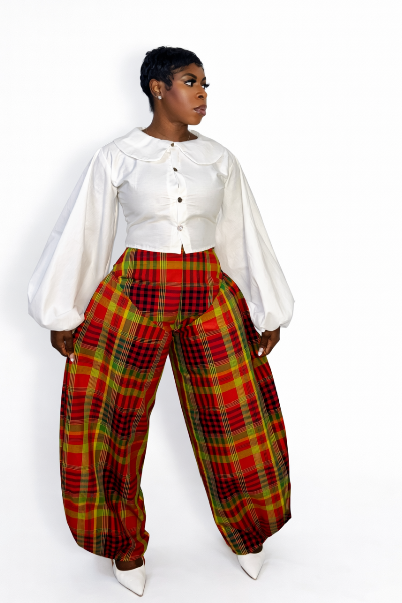 TALLUA PRINT BARREL PANTS