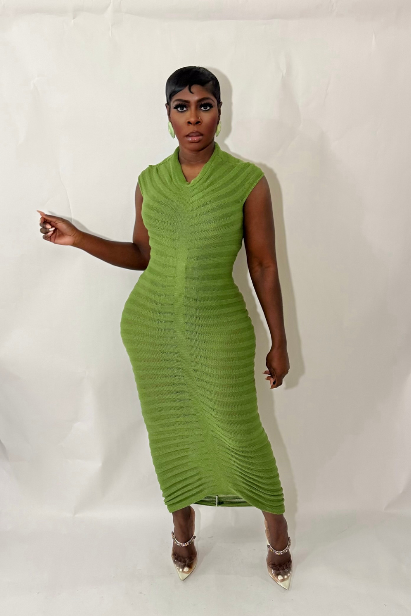 BARCELONA KNIT DRESS (GREEN)