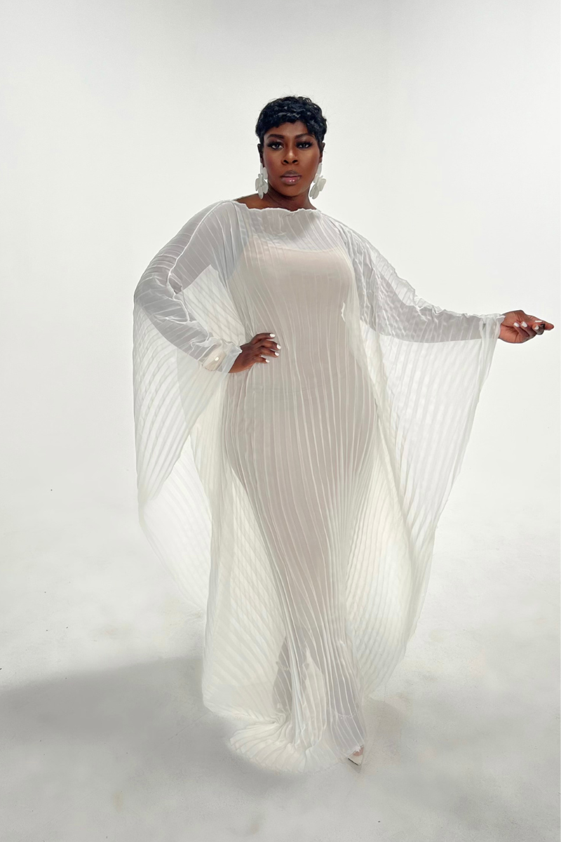 GWYNETH PLEATED MAXI DRESS