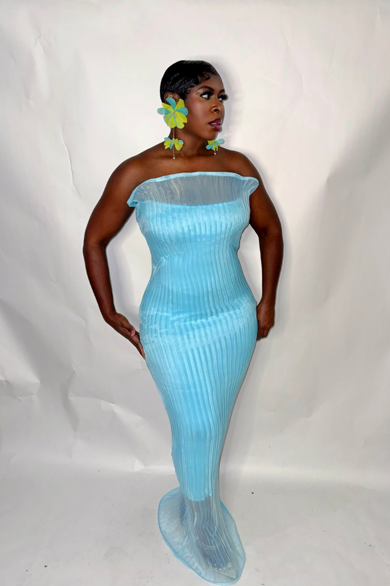 ANISSA DRESS (TURQUOISE)