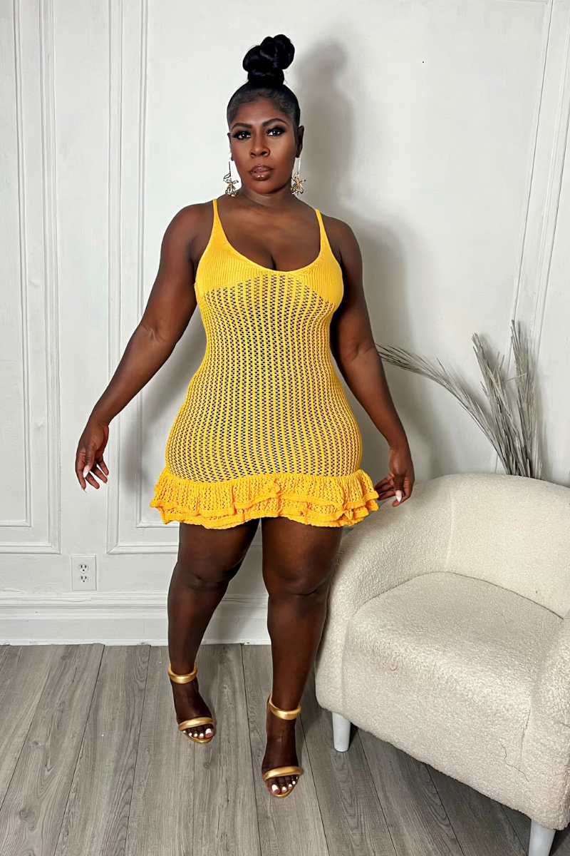 BARBIE MINI DRESS (YELLOW)