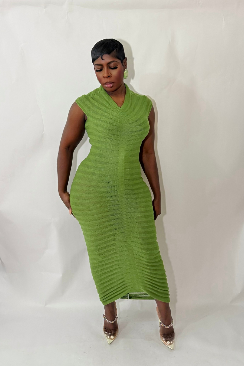 BARCELONA KNIT DRESS (GREEN)