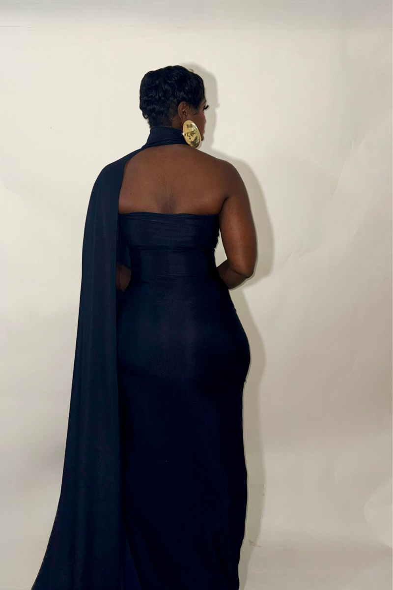 ORI CAPE MAXI DRESS