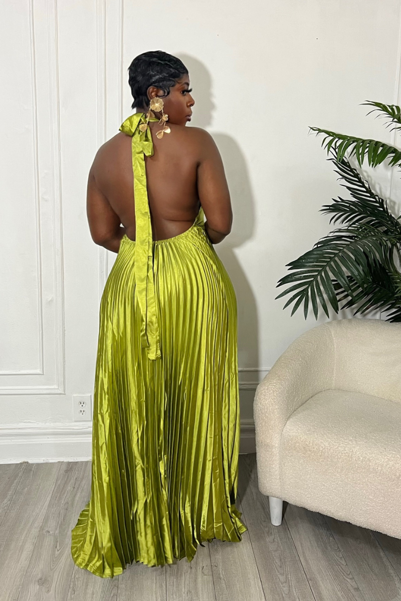 BASIA PLEATED MAXI DRESS