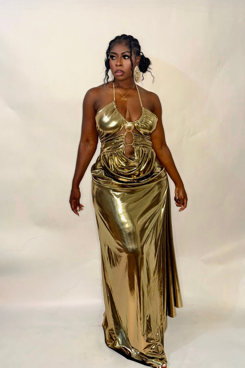 MARAYA GOLD DRESS
